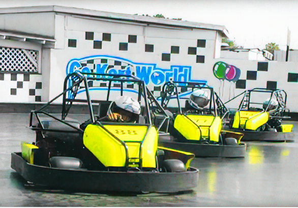 40MPH Champ Karts on the Slick Track