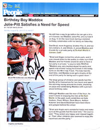 Angelina Jolie and Brad Pitt Maddox's Birthday at Go Kart World